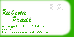 rufina pradl business card